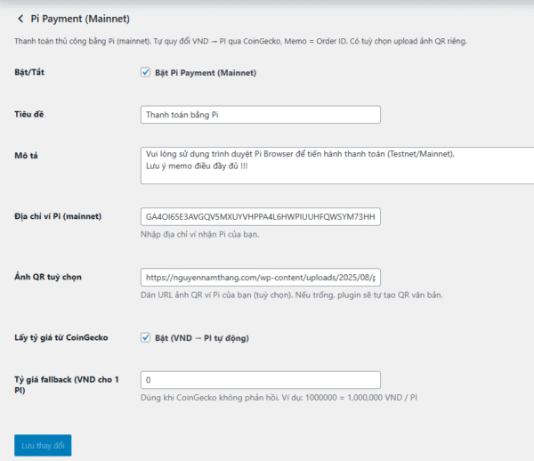 Pi Payment Plug-in Pro For Woocommerce Wordpress - Ảnh 4
